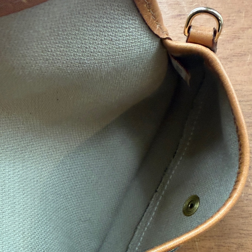 Dooney & Bourke Denim Blue and Lime Green Monogram Pouch - Picture 4 of 6